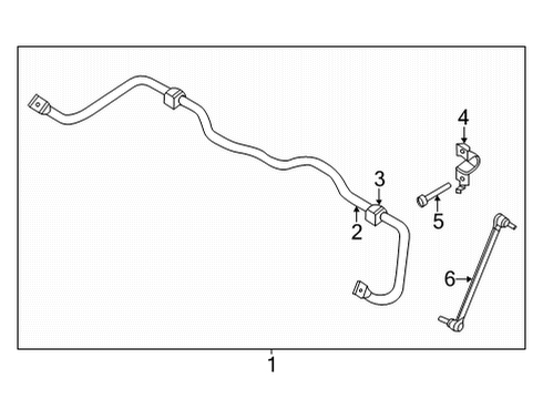 2021 Nissan Sentra Stabilizer Bar & Components - Front Diagram