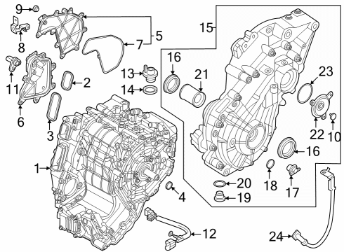 2023 Nissan ARIYA Traction Motor Components Diagram 3