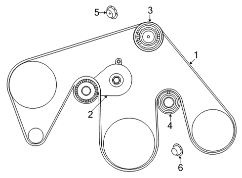 2024 Nissan Frontier Belts & Pulleys Diagram