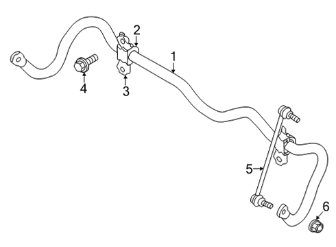 2024 Nissan Pathfinder Stabilizer Bar & Components - Front Diagram