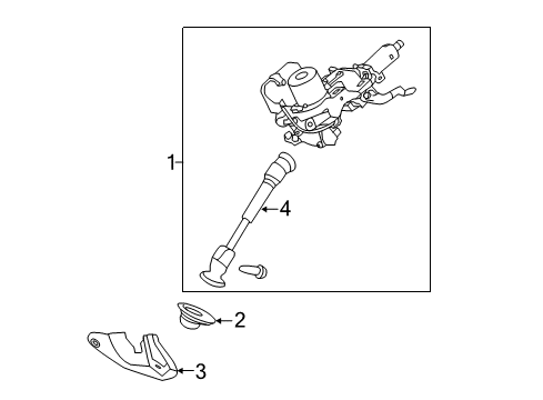 2020 Nissan Rogue Steering Column & Wheel, Steering Gear & Linkage Diagram 2