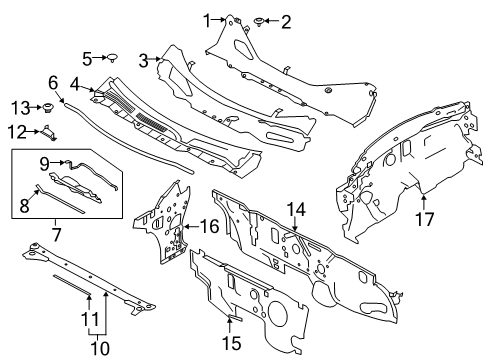 2021 Nissan Altima Cowl Diagram