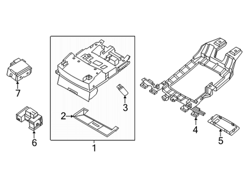 2023 Nissan Pathfinder LAMP ASSY MAP Diagram for 26430-6RA0B