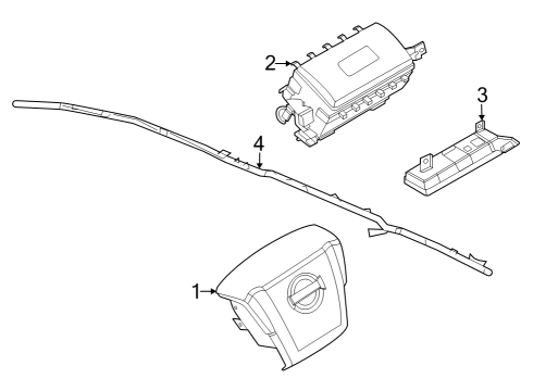 2024 Nissan Frontier MODULE ASSY-AIR BAG,ASSIST Diagram for 98515-9BV8A