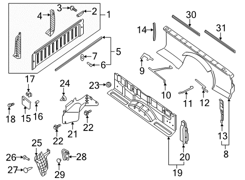 2021 Nissan Titan Front & Side Panels Diagram 1