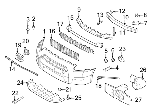 2024 Nissan GT-R FASCIA-FRONT BUMPER Diagram for FBM22-6HW0H