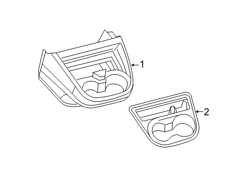 2021 Nissan NV 3500 Center Console, Front Console Diagram 2