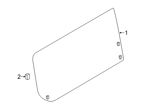 2020 Nissan NV Side Loading Door - Glass & Hardware Diagram