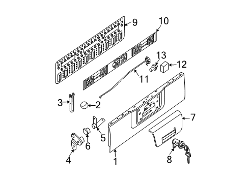 2020 Nissan Frontier Tail Gate Diagram 2