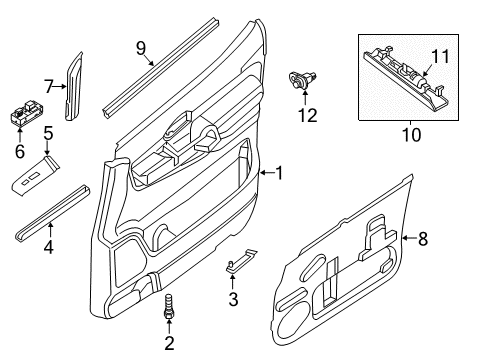 2021 Nissan NV 3500 Interior Trim - Front Door Diagram