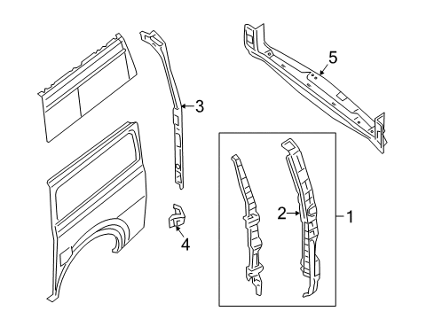 2020 Nissan NV Rear Body Diagram 1