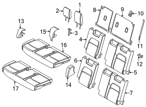 2022 Nissan Pathfinder PAD-JUMP SEAT Diagram for 89311-6TA0A