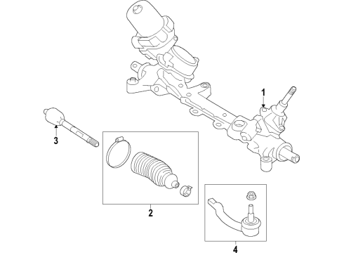 2022 Nissan Altima Steering Column & Wheel, Steering Gear & Linkage Diagram 3