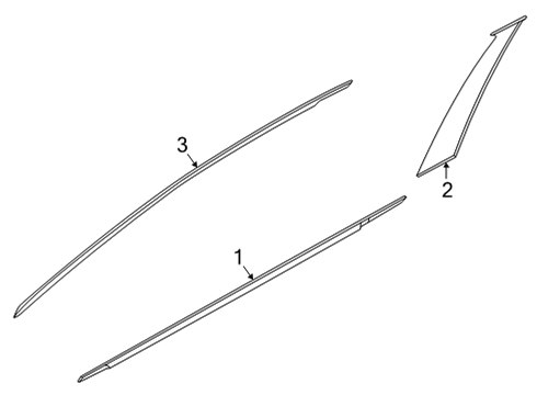 2021 Nissan Sentra Exterior Trim - Front Door Diagram