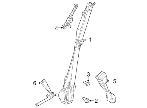 2023 Nissan ARIYA Seat Belt Diagram 1