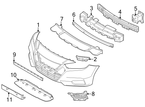 2024 Nissan Versa BUMPER SET FRONT Diagram for 62022-6EM0J