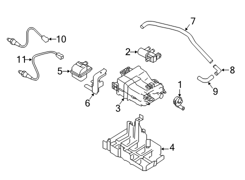 2021 Nissan Kicks Emission Components Diagram