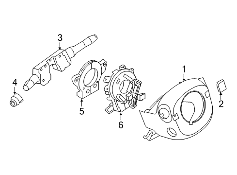 2020 Nissan Pathfinder Shroud, Switches & Levers Diagram