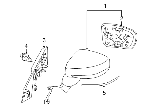 2020 Nissan GT-R Outside Mirrors Diagram