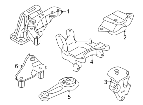 2020 Nissan Versa Engine & Trans Mounting Diagram