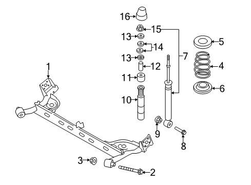 2021 Nissan Leaf Rear Suspension Diagram