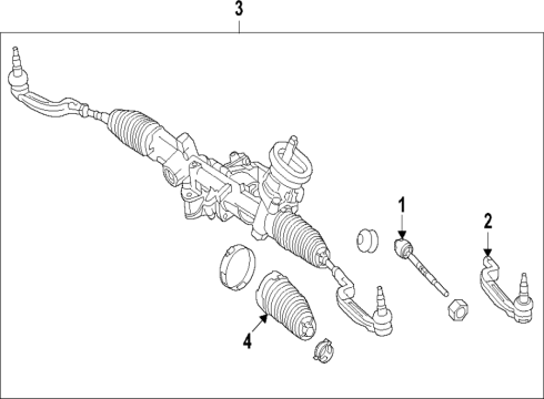 2022 Nissan Pathfinder Steering Column & Wheel, Steering Gear & Linkage Diagram 3