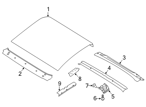 2021 Nissan Titan Roof & Components Diagram 3