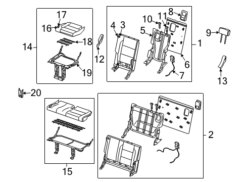 Cushion Assembly - 3RD Seat, RH Diagram for 89300-ZC30C