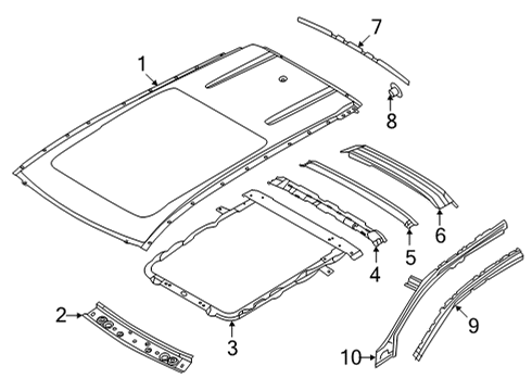 2024 Nissan Pathfinder Roof & Components Diagram 2