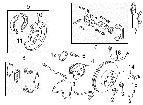 Seal Kit-Disc Brake Diagram for D4ABM-AR000