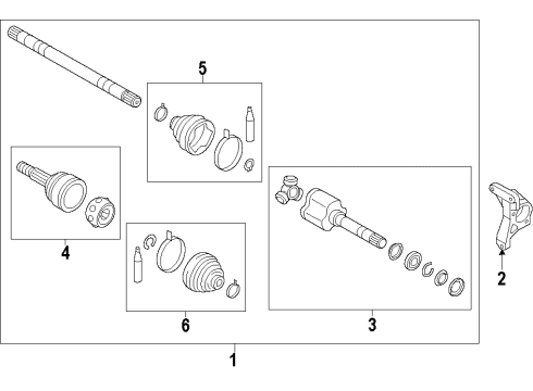 2020 Nissan NV Axle Shafts & Joints, Drive Axles Diagram