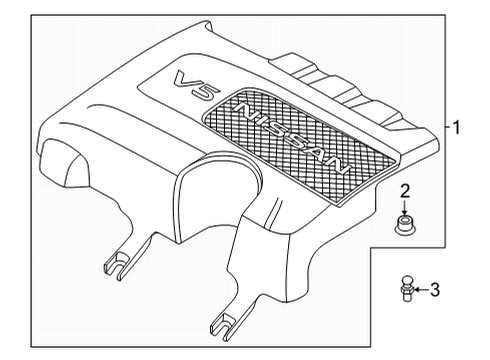 2022 Nissan Pathfinder Engine Appearance Cover Diagram