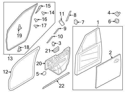 2020 Nissan Armada Front Door Diagram