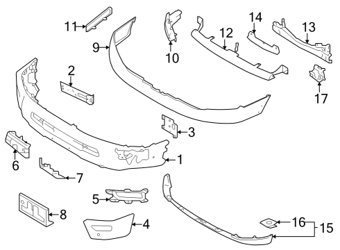 2021 Nissan Titan Bumper & Components - Front Diagram