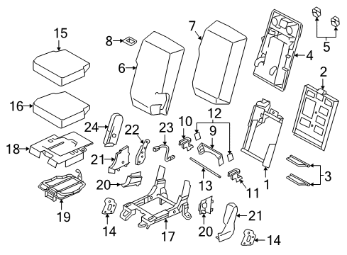 2021 Nissan Titan Front Seat Components Diagram