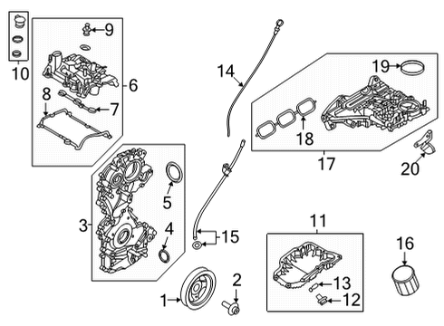 2022 Nissan Rogue Cap Assy-Oil Filler Diagram for 15255-6RC0A