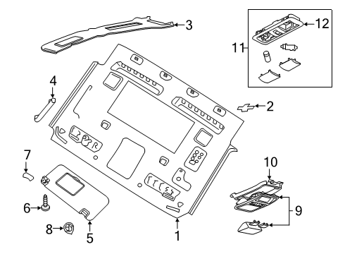 2021 Nissan Titan Interior Trim - Cab Diagram 6