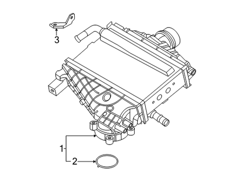 2023 Nissan Rogue CHARGE AIR COOLER Diagram for 14461-6RC0B