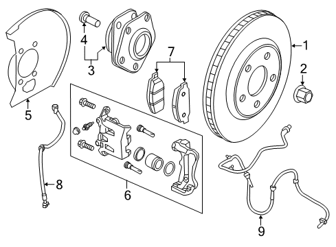 2021 Nissan Leaf Front Brakes Diagram