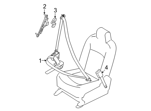 2022 Nissan Rogue Sport Front Seat Belts Diagram