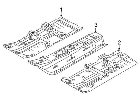 2021 Nissan Versa Floor & Rails Diagram