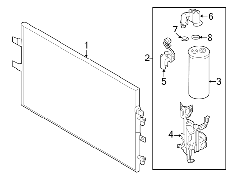 2023 Nissan ARIYA Condenser, Compressor & Lines Diagram 2