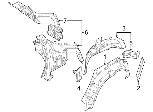 2023 Nissan ARIYA Inner Structure - Quarter Panel Diagram