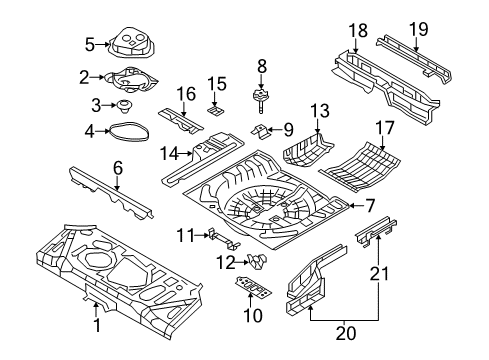 Bracket-Spare Tire Clamp Diagram for 74588-4M430