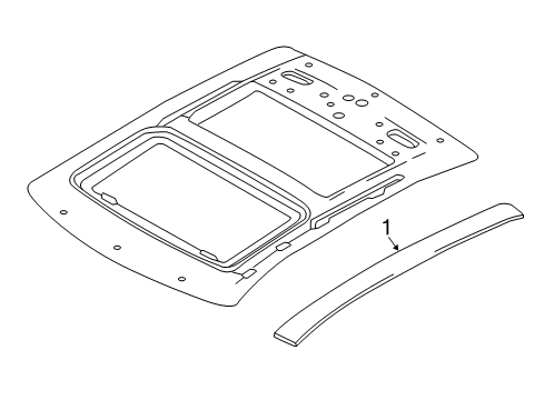2020 Nissan Maxima Exterior Trim - Roof Diagram 1