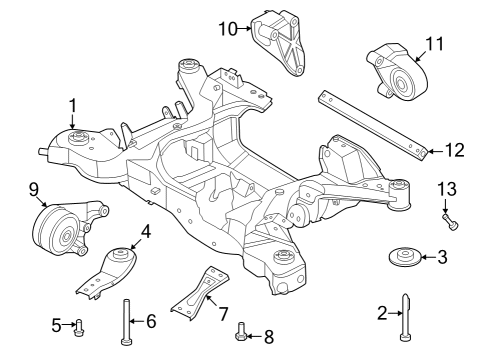 2023 Nissan ARIYA Suspension Mounting - Rear Diagram 1