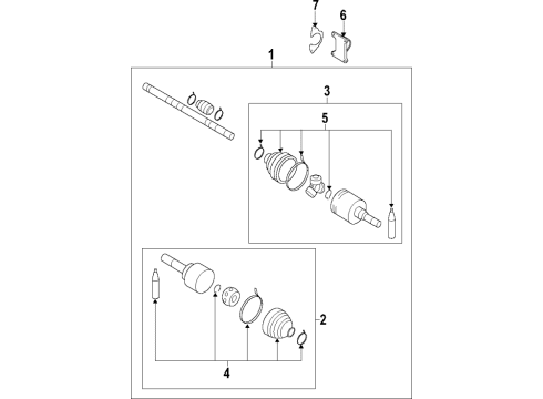 2021 Nissan Leaf Axle Shafts & Joints, Drive Axles Diagram