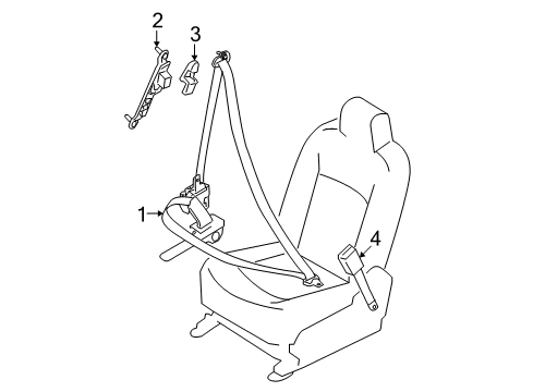 2020 Nissan Rogue Front Seat Belts Diagram