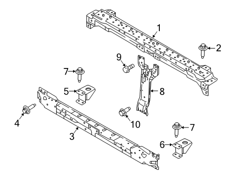 2021 Nissan Titan Radiator Support Diagram