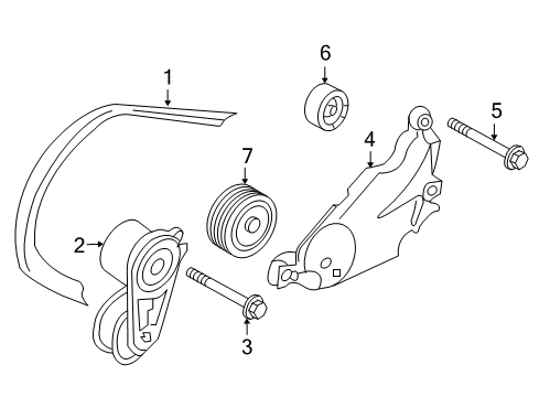 2020 Nissan 370Z Belts & Pulleys Diagram